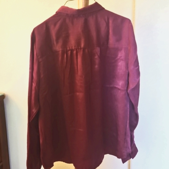 NWT Lucky Brand, Maroon Blouse, Large - Picture 5 of 10
